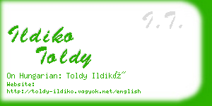 ildiko toldy business card